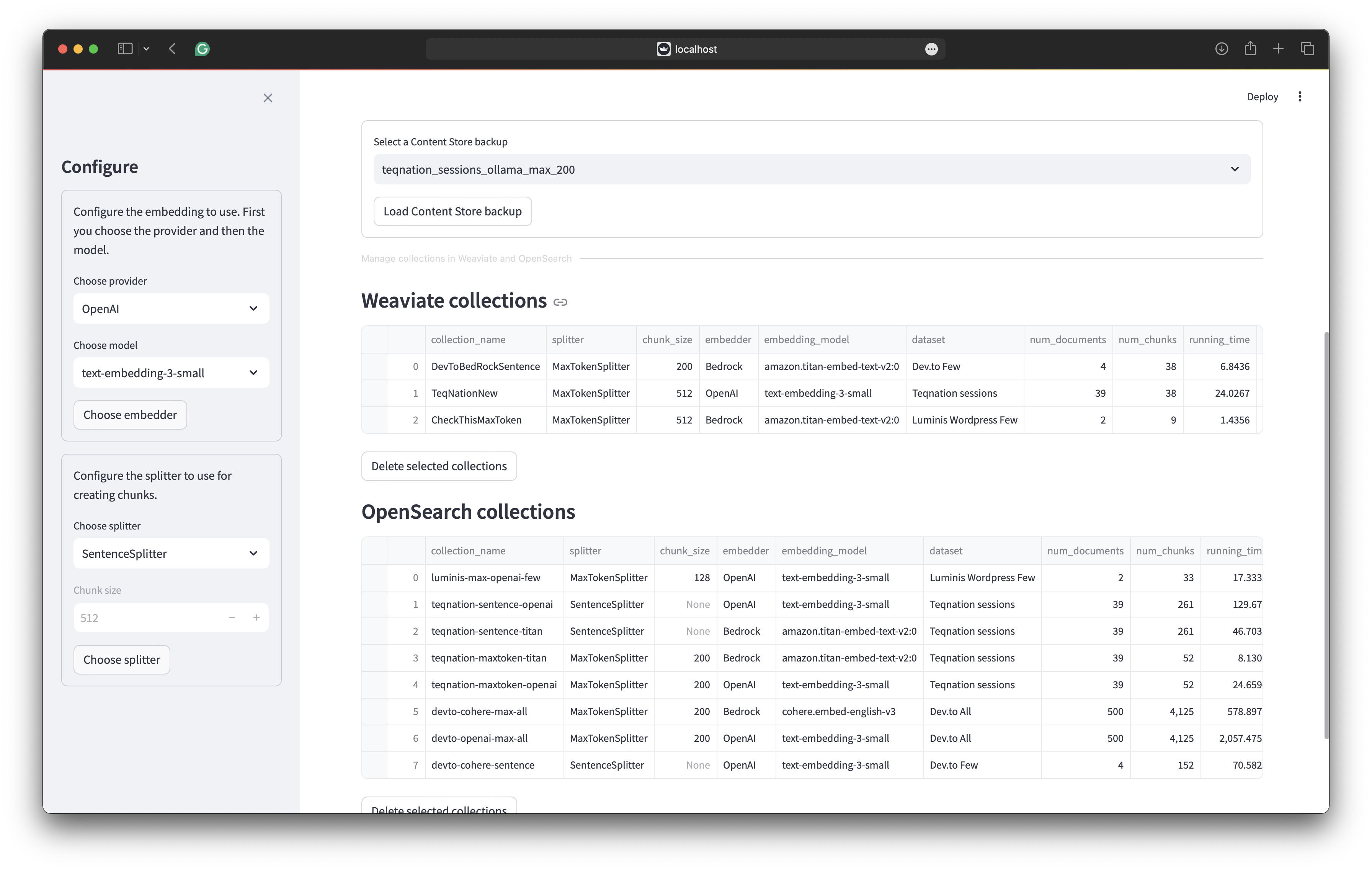 Rag4p GUI ~ Indexing